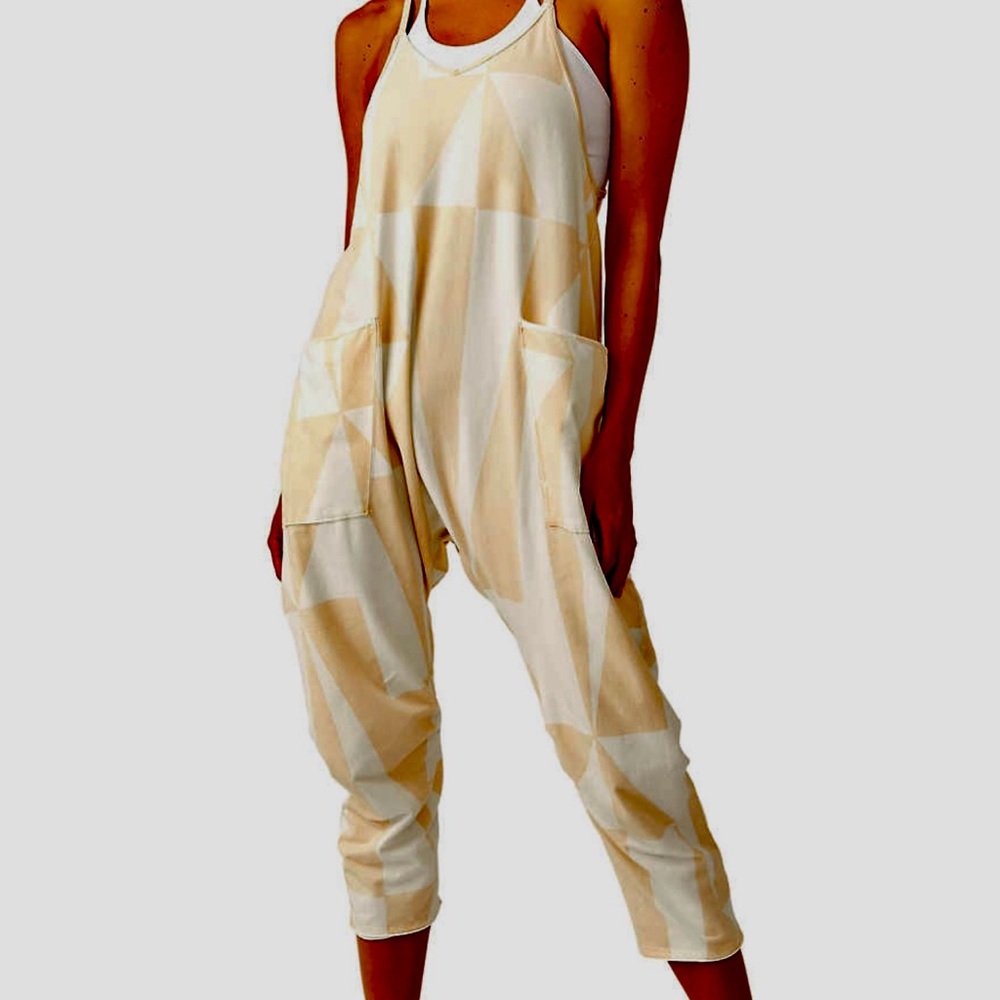 Free people Hotshot One Piece Geometric Jumpsuit